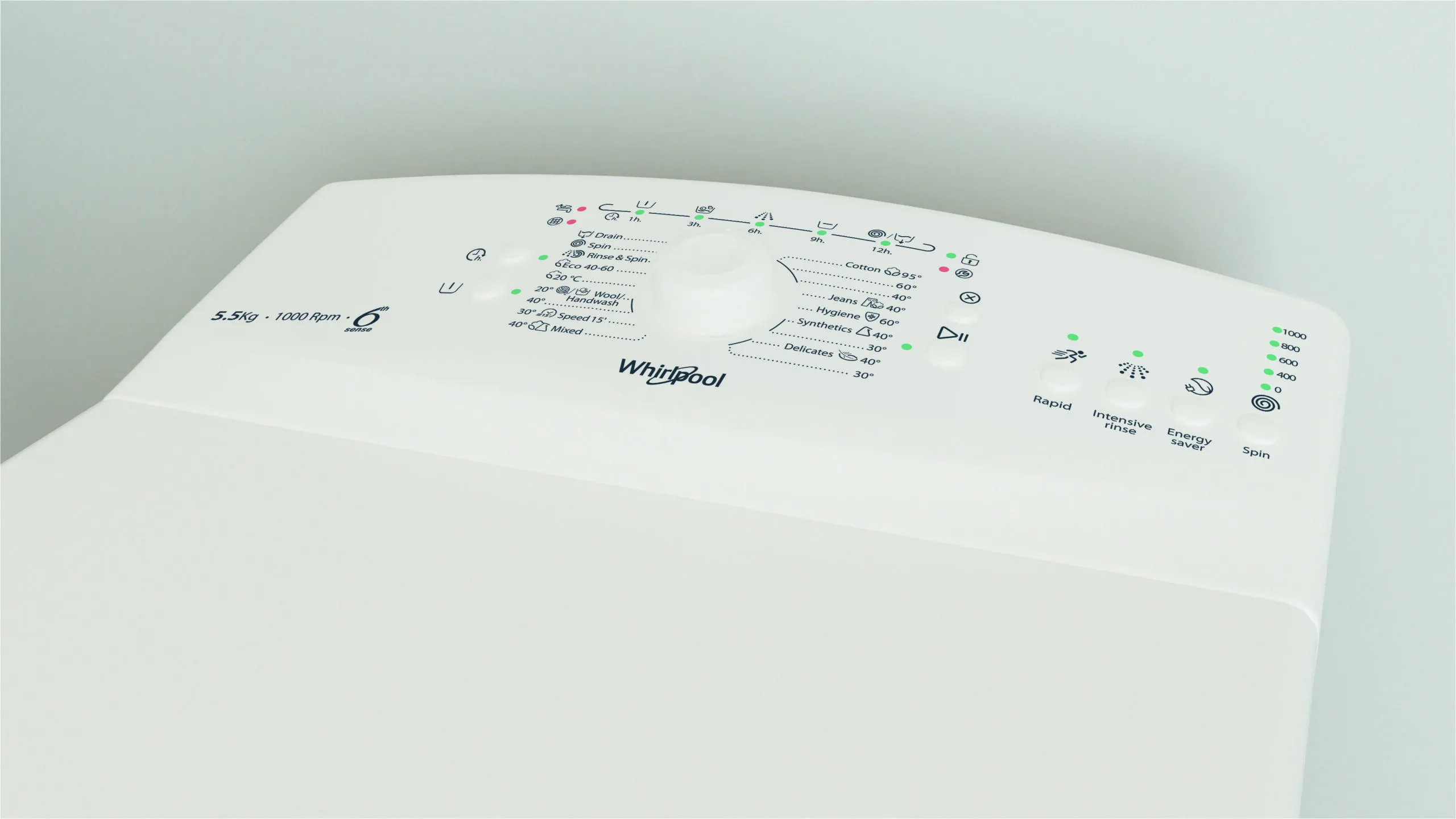 מכונת כביסה פתח עליון 5.5 ק"ג Whirlpool TDLR 55020L IL בהוראת קבע