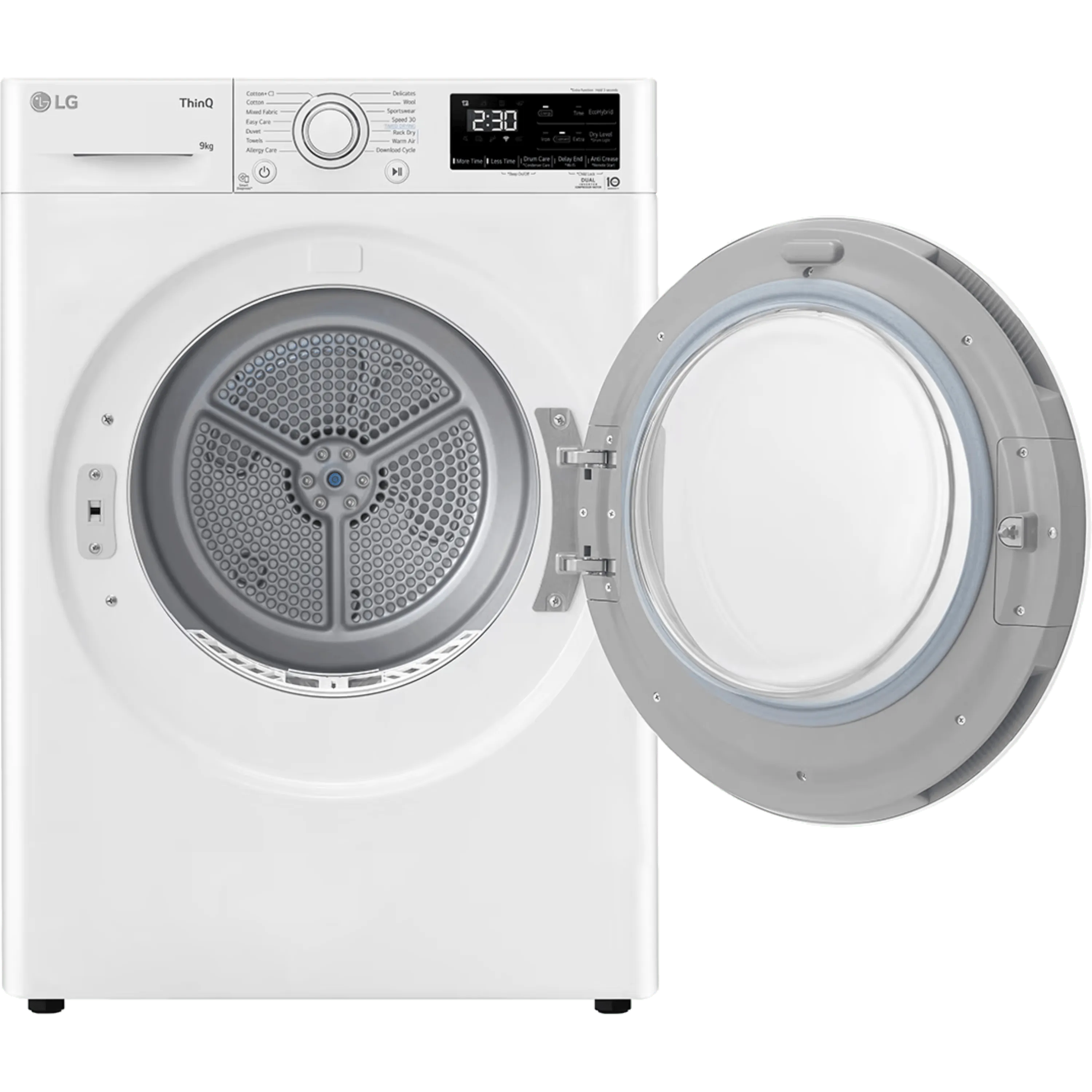 מייבש כביסה קונדנסור 9 ק''ג LG FD1609BD Heat Pump - גימור לבן אחריות ע"י היבואן הרשמי בהוראת קבע