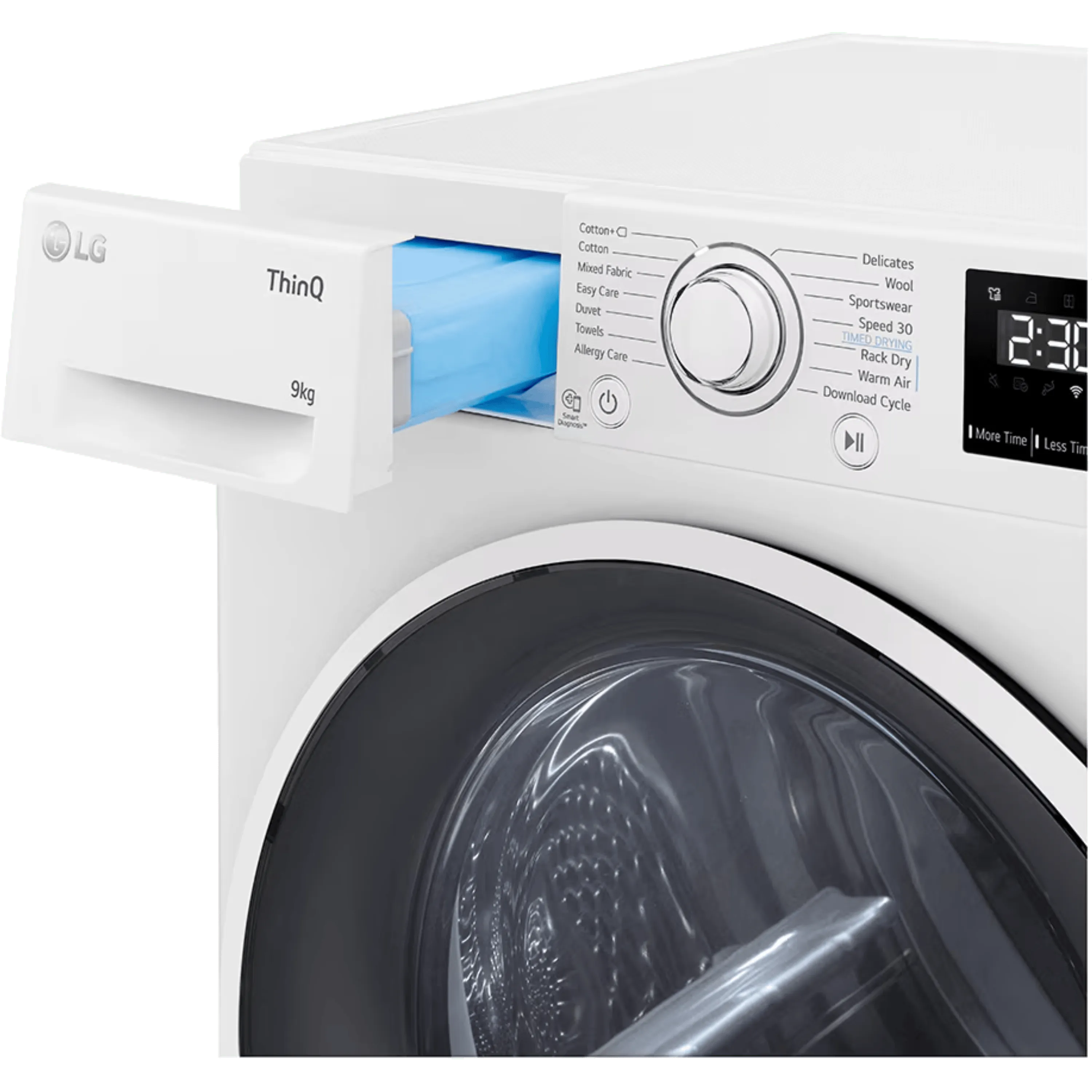 מייבש כביסה קונדנסור 9 ק''ג LG FD1609BD Heat Pump - גימור לבן אחריות ע"י היבואן הרשמי בהוראת קבע