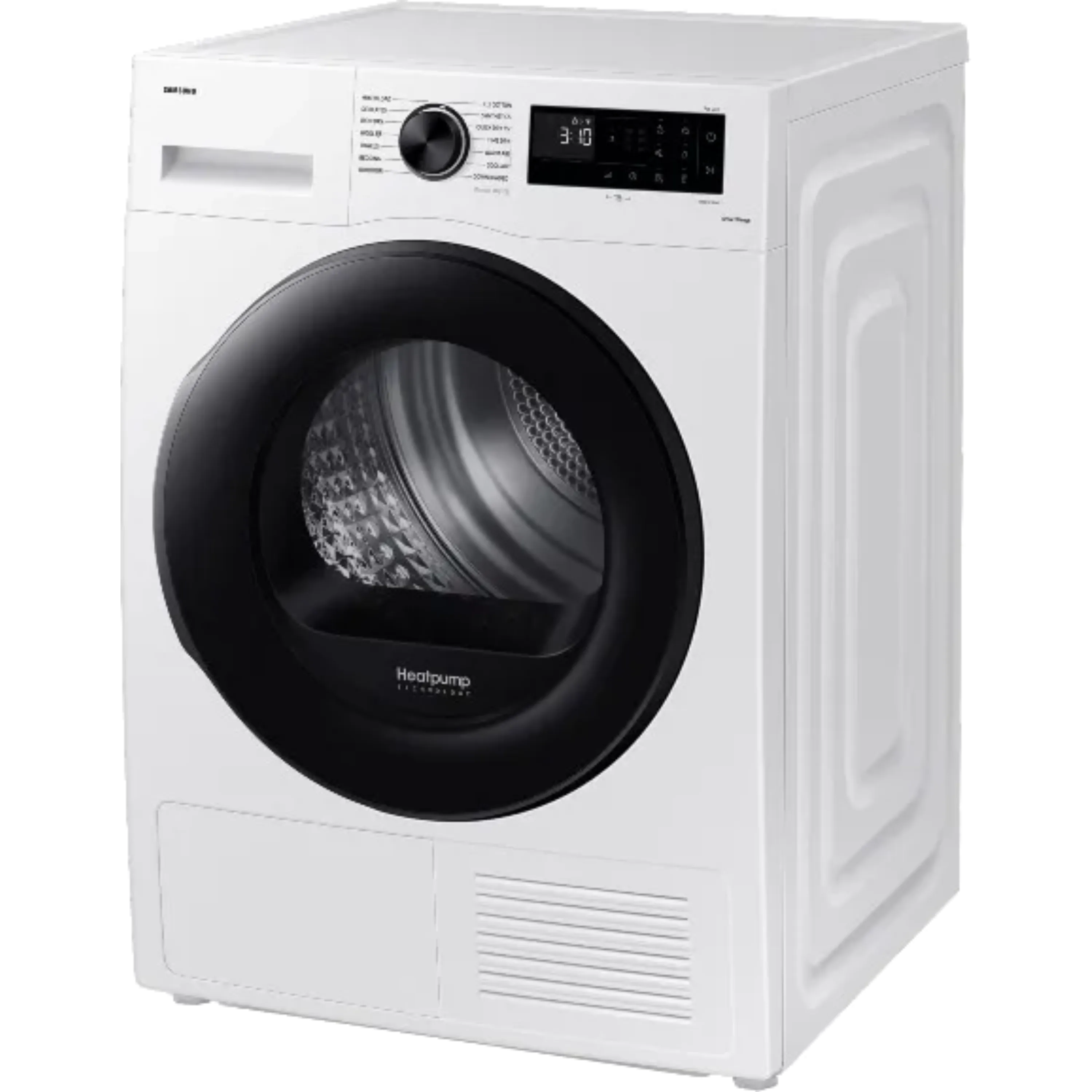 מייבש כביסה פתח חזית 8 ק"ג קונדנסור Samsung DV80CGC030AE Heat Pump - צבע לבן דלת שחורה אחריות ע"י סמסונג ישראל בהוראת קבע
