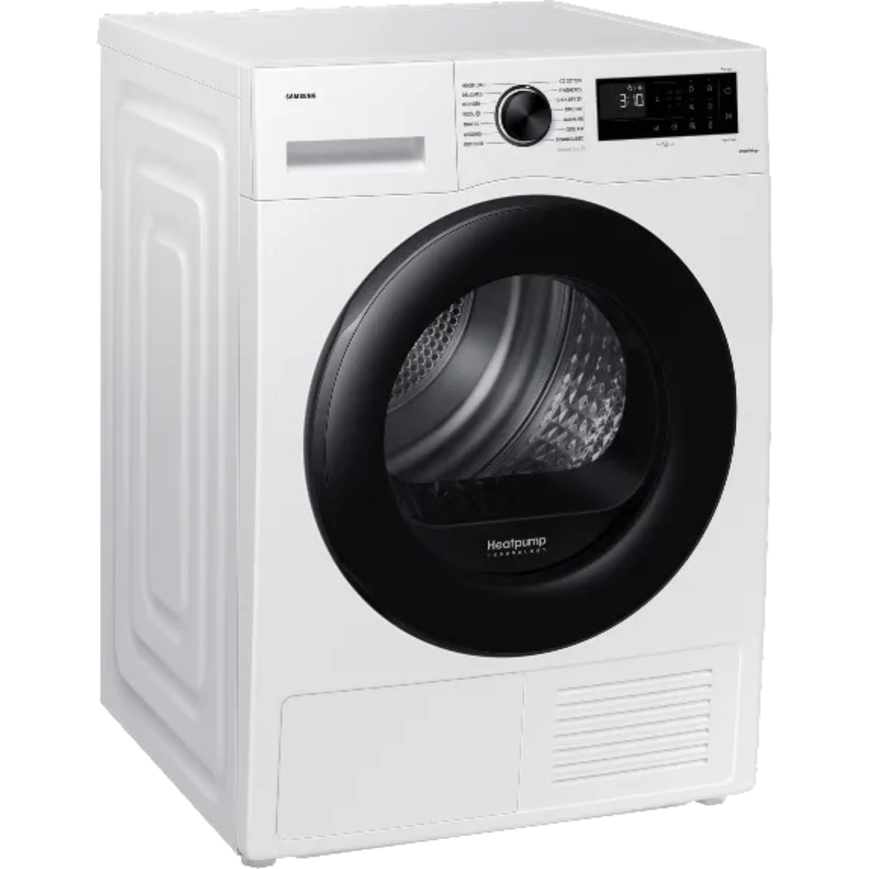 מייבש כביסה פתח חזית 8 ק"ג קונדנסור Samsung DV80CGC030AE Heat Pump - צבע לבן דלת שחורה אחריות ע"י סמסונג ישראל בהוראת קבע