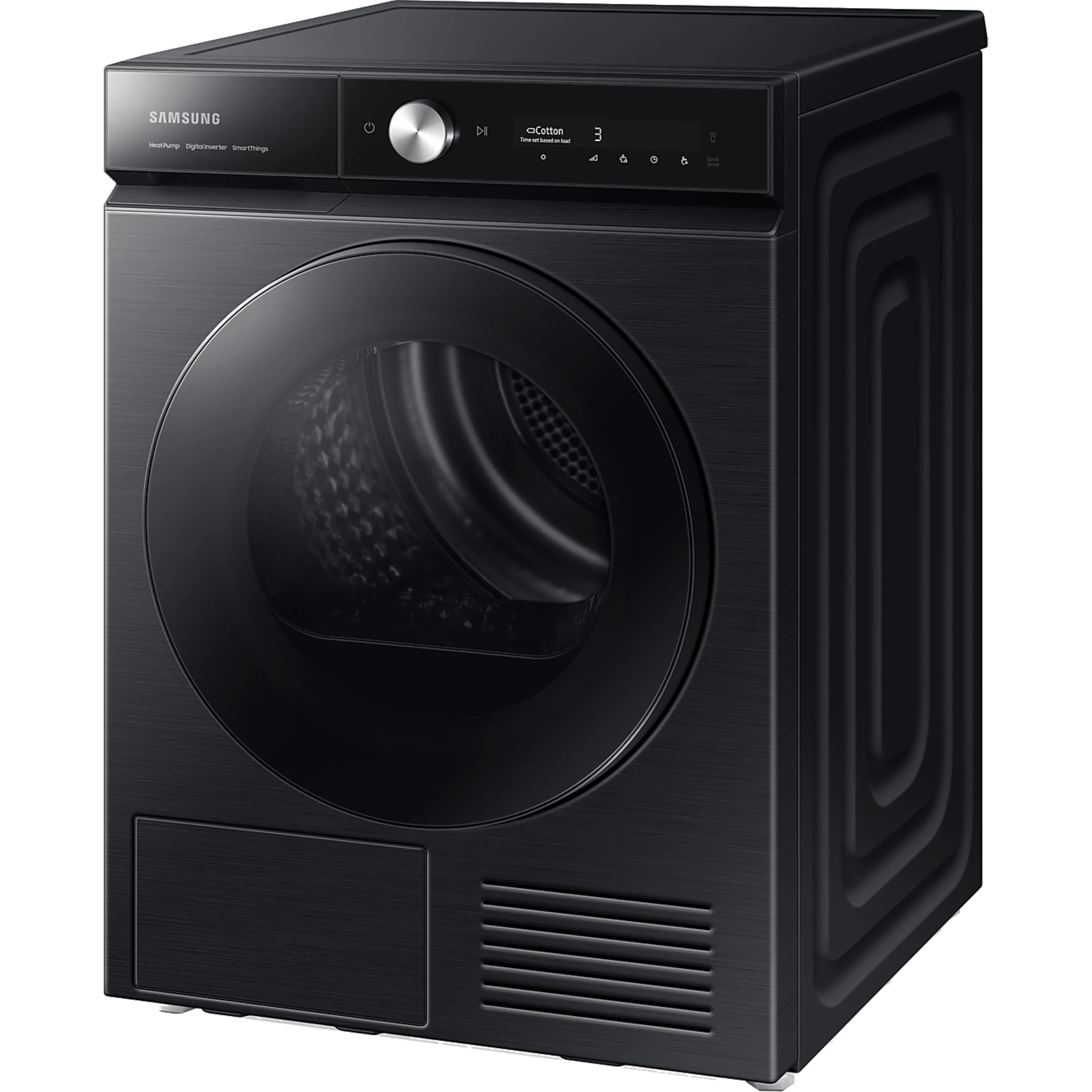 מייבש כביסה פתח חזית 9 ק"ג קונדנסור Samsung BeSpoke DV90BB9445GB Heat Pump - צבע שחור אחריות ע"י סמסונג ישראל בהוראת קבע