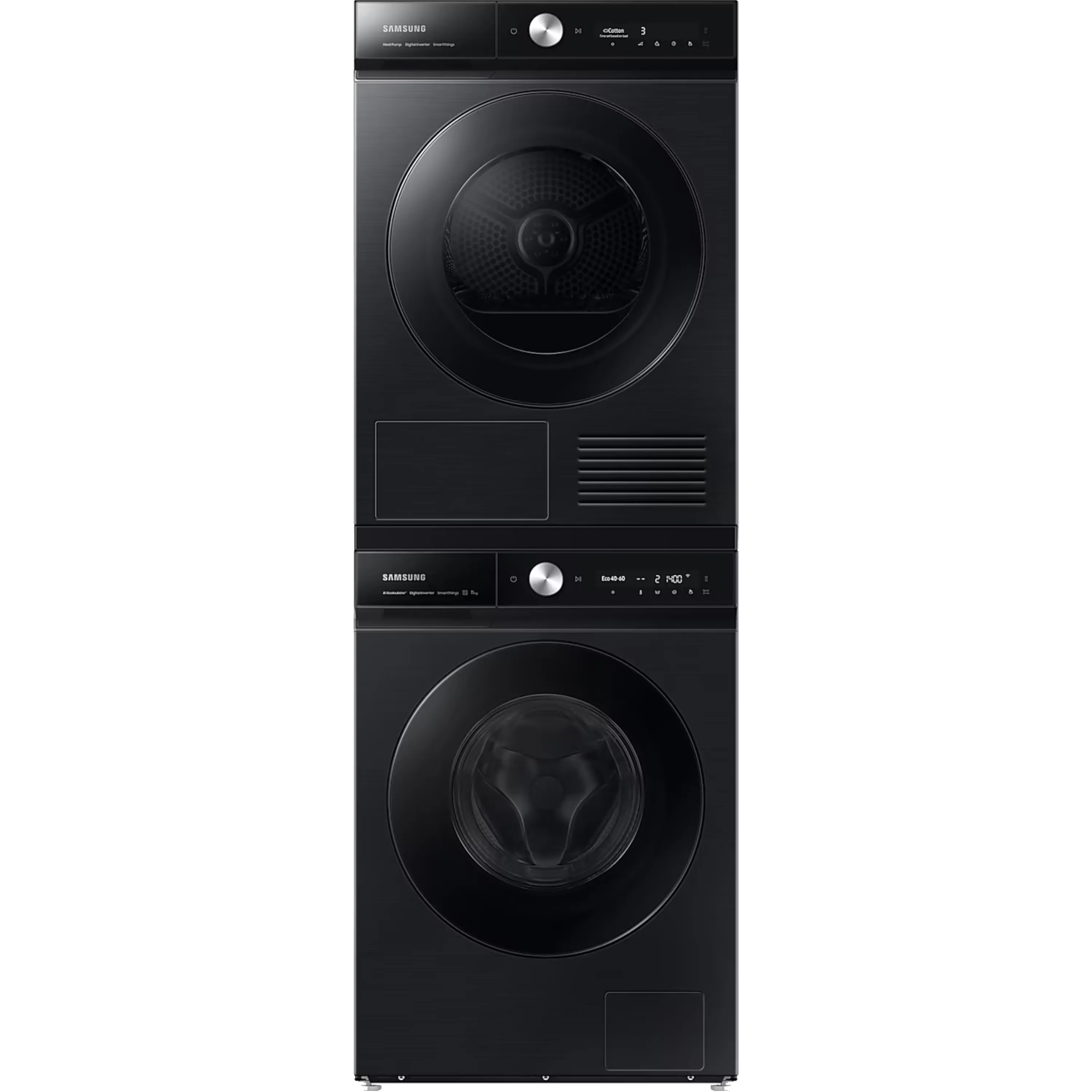 מייבש כביסה פתח חזית 9 ק"ג קונדנסור Samsung BeSpoke DV90BB9445GB Heat Pump - צבע שחור אחריות ע"י סמסונג ישראל בהוראת קבע