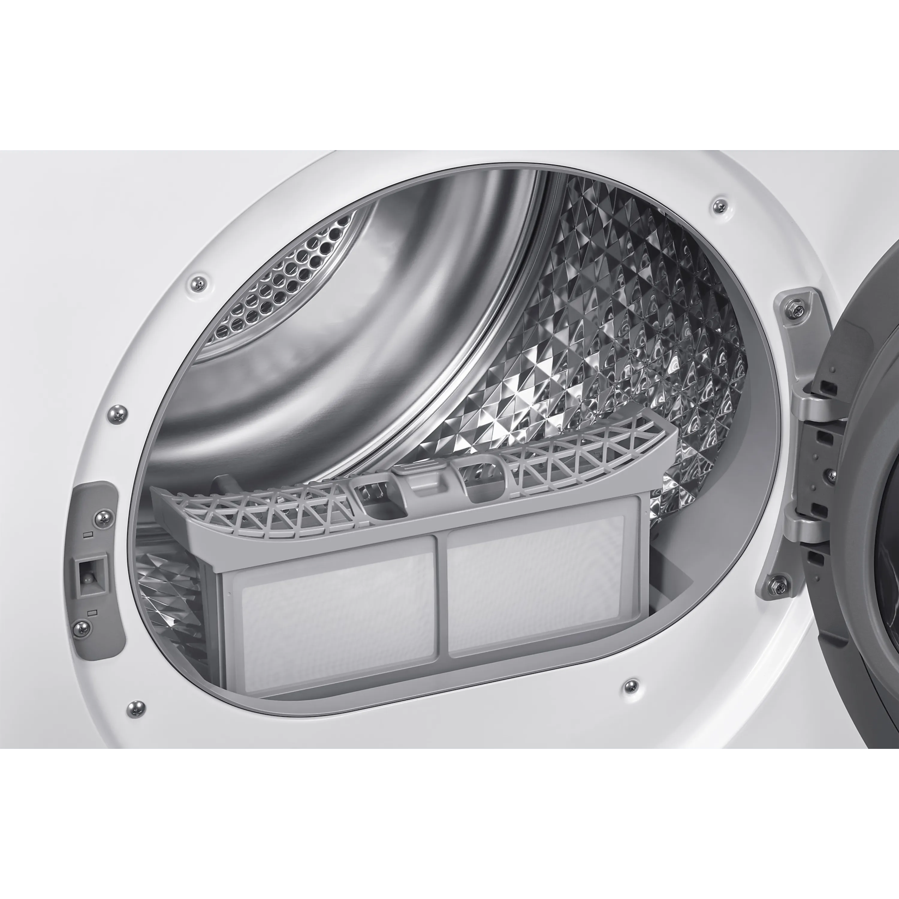 מייבש כביסה קונדנסור 9 ק''ג Samsung Heat Pump DV90DG52A0AE - צבע לבן דלת שחורה אחריות ע"י סמסונג ישראל בהוראת קבע