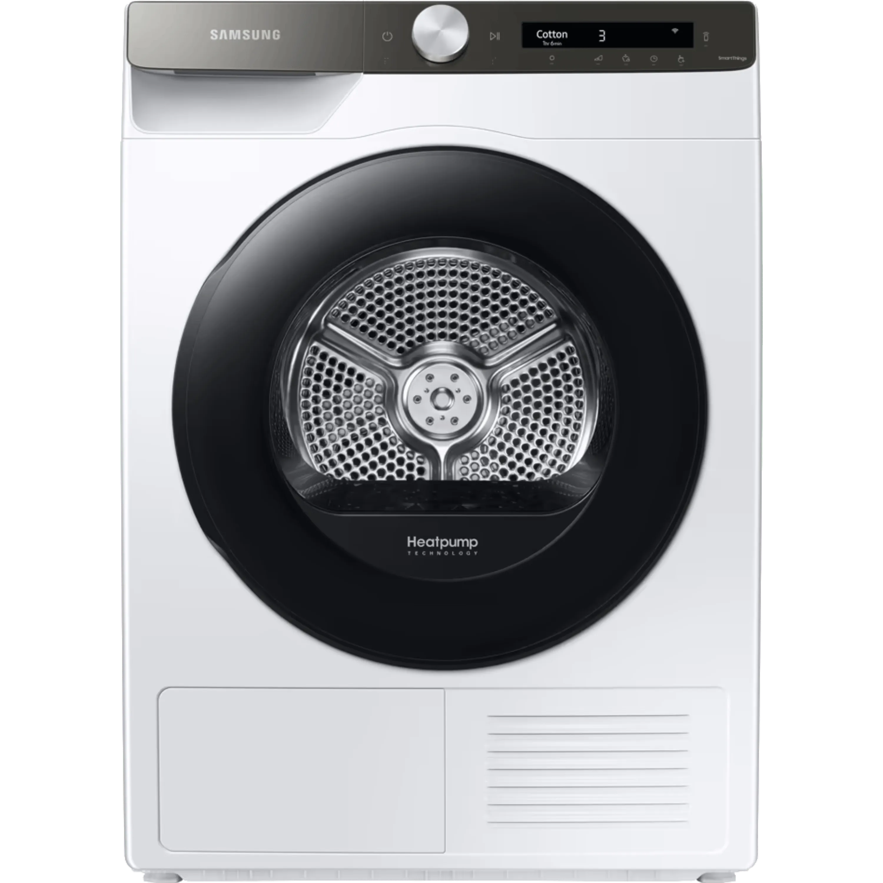 מייבש כביסה פתח חזית 9 ק"ג קונדנסור Samsung DV9ST5241AT Heat Pump - צבע לבן אחריות ע"י סמסונג ישראל בהוראת קבע