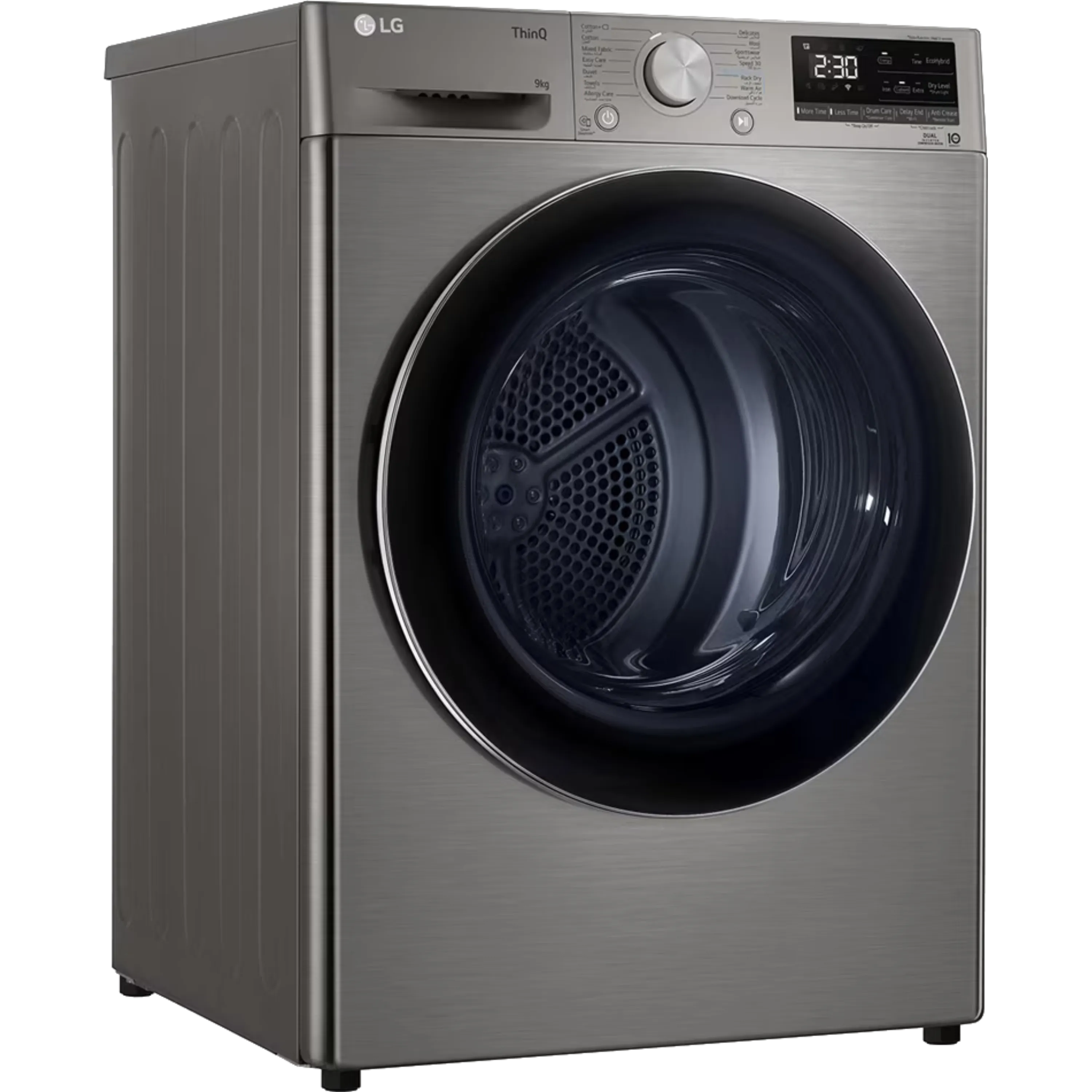 מייבש כביסה 9 ק''ג LG FD1809GB Heat Pump - גימור כסוף אחריות ע"י היבואן הרשמי בהוראת קבע
