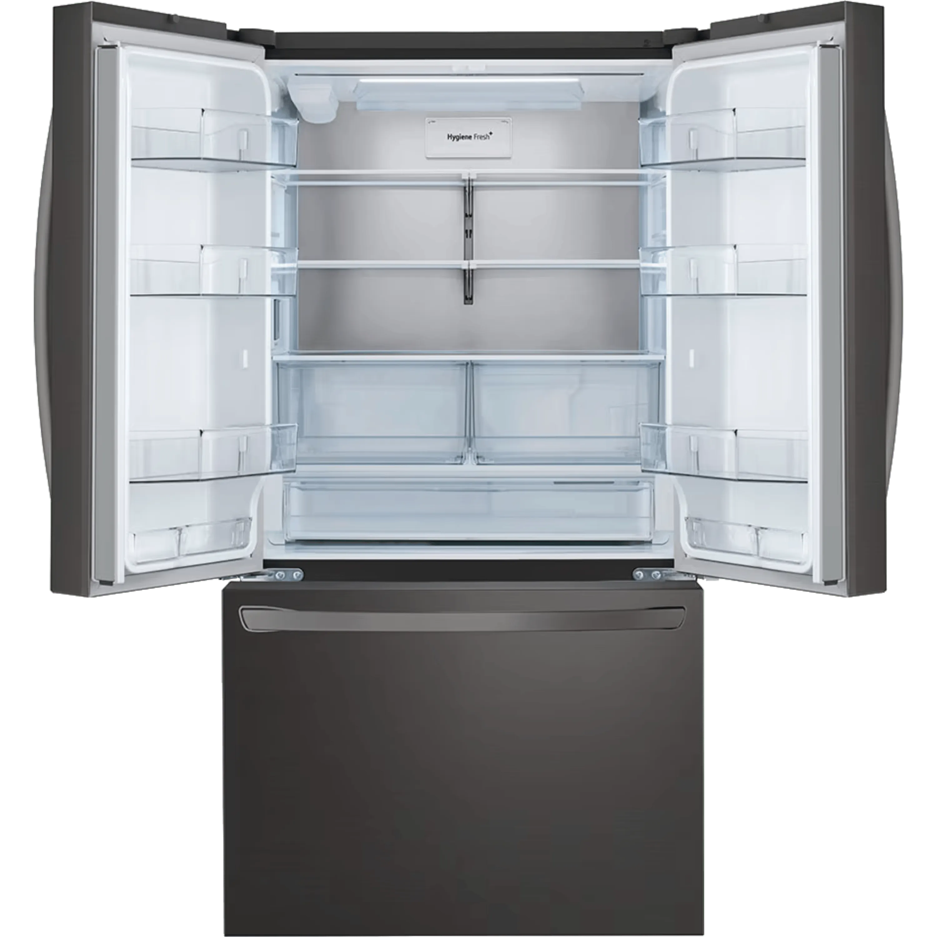 מקרר 3 דלתות מקפיא תחתון 750 ליטר LG GR-B278SE עם התקן שבת מובנה - גימור נירוסטה מושחרת אחריות ע"י היבואן הרשמי בהוראת קבע