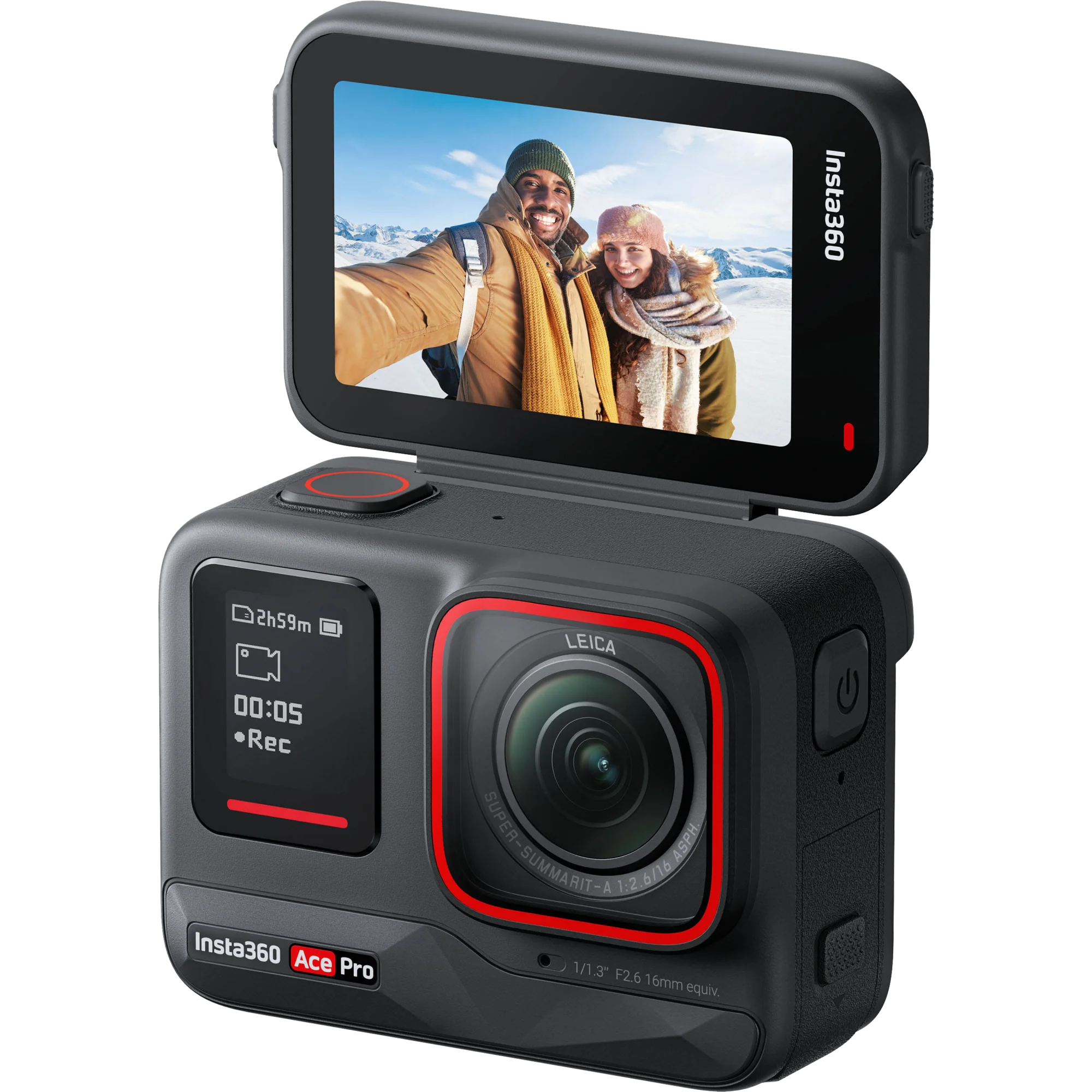 מצלמת אקסטרים Insta360 Ace Pro 8K - צבע שחור שנה אחריות ע"י היבואן הרשמי בהוראת קבע
