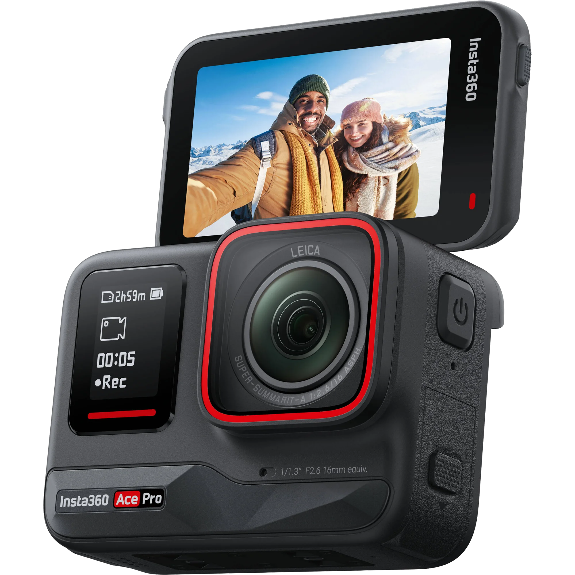 מצלמת אקסטרים Insta360 Ace Pro 8K - צבע שחור שנה אחריות ע"י היבואן הרשמי בהוראת קבע
