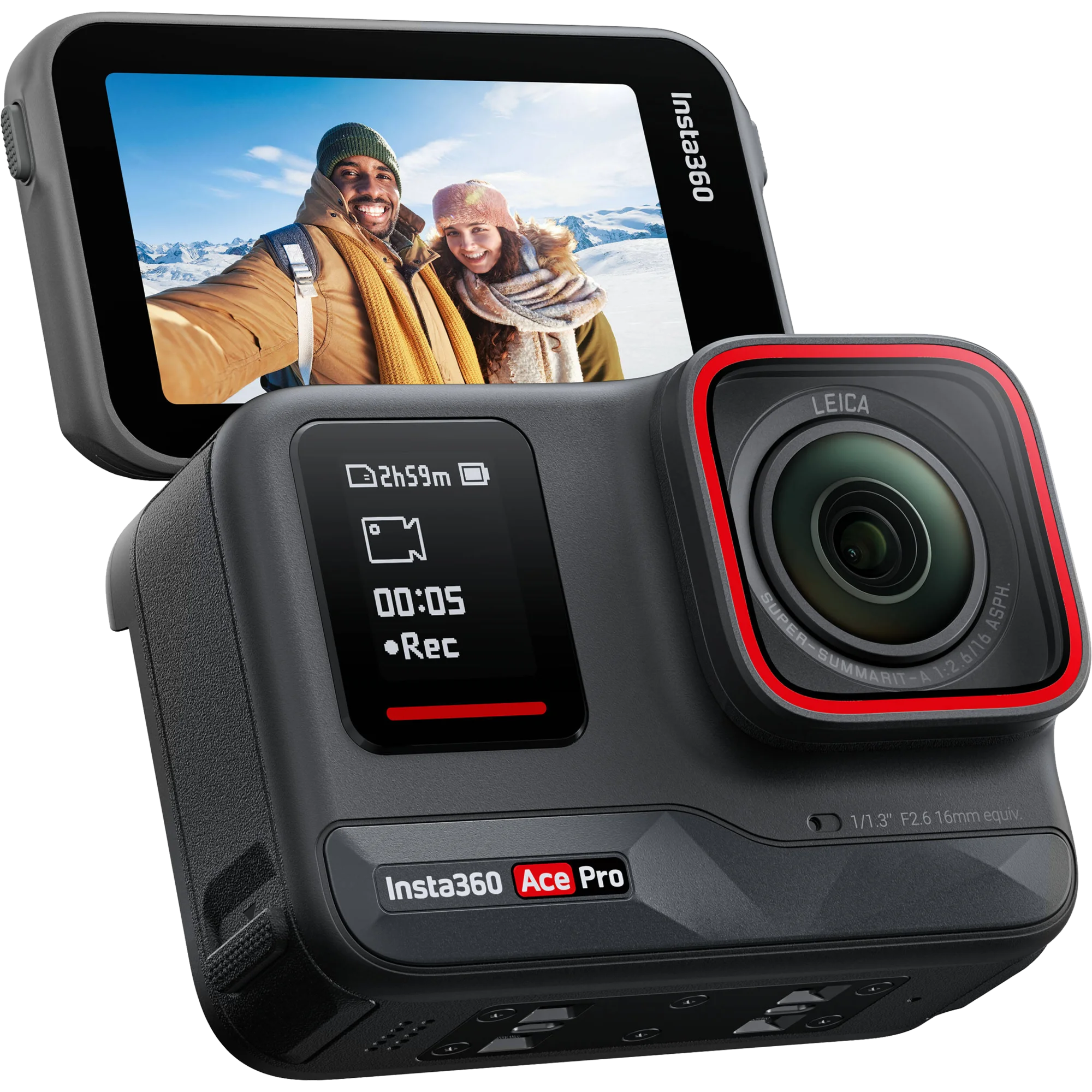 מצלמת אקסטרים Insta360 Ace Pro 8K - צבע שחור שנה אחריות ע"י היבואן הרשמי בהוראת קבע