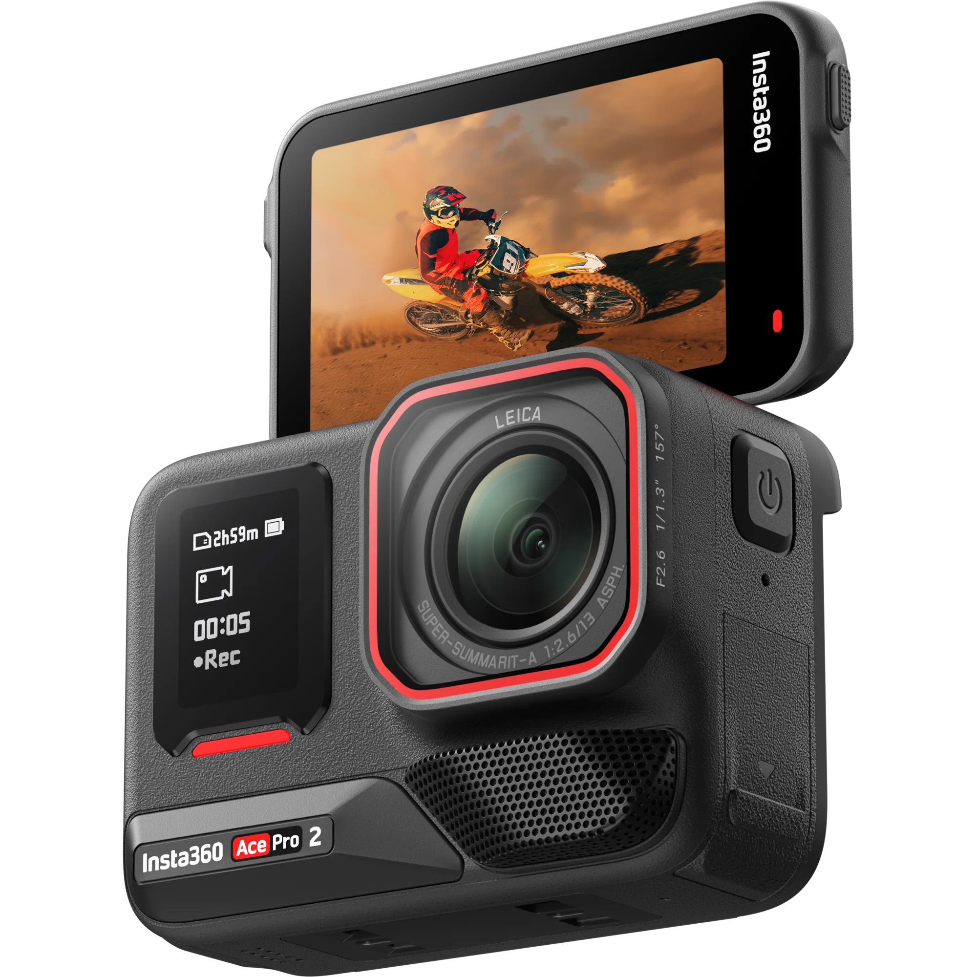 באנדל מצלמת אקסטרים Insta360 Ace Pro 2 8K AI הכולל שתי סוללות - צבע שחור שנה אחריות ע"י היבואן הרשמי בהוראת קבע