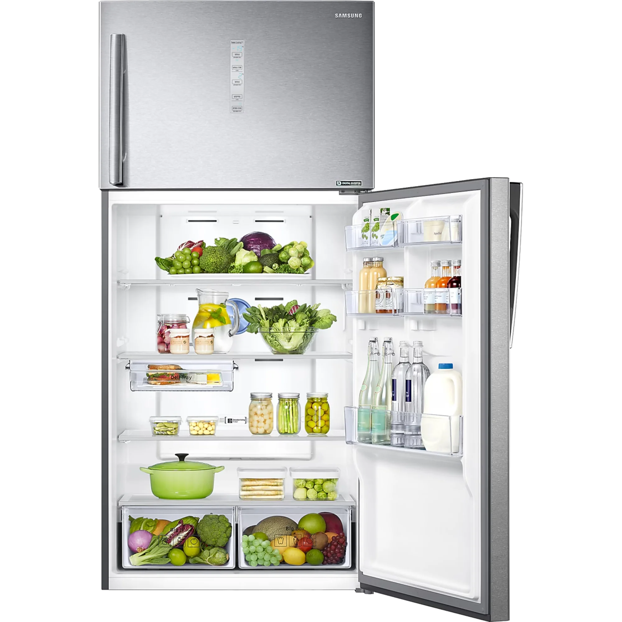 מקרר מקפיא עליון 632 ליטר נטו Samsung RT62K7044SL מהדרין - גימור נירוסטה אחריות ע"י סמסונג ישראל בהוראת קבע