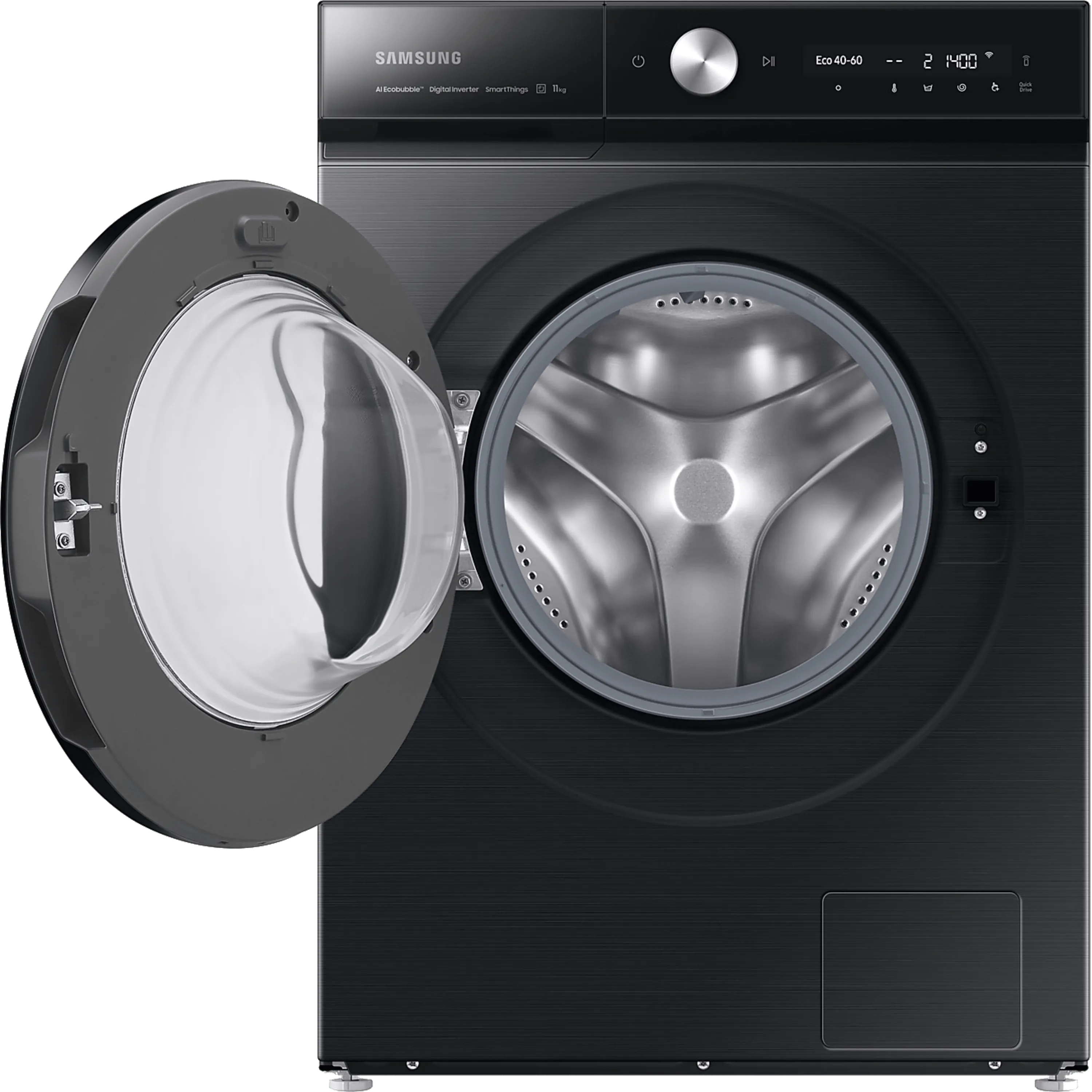מכונת כביסה פתח חזית 11 ק"ג Samsung Bespoke WW11BB9445GB AI Eco Bubble במהירות 1400 סל"ד - צבע שחור בהוראת קבע