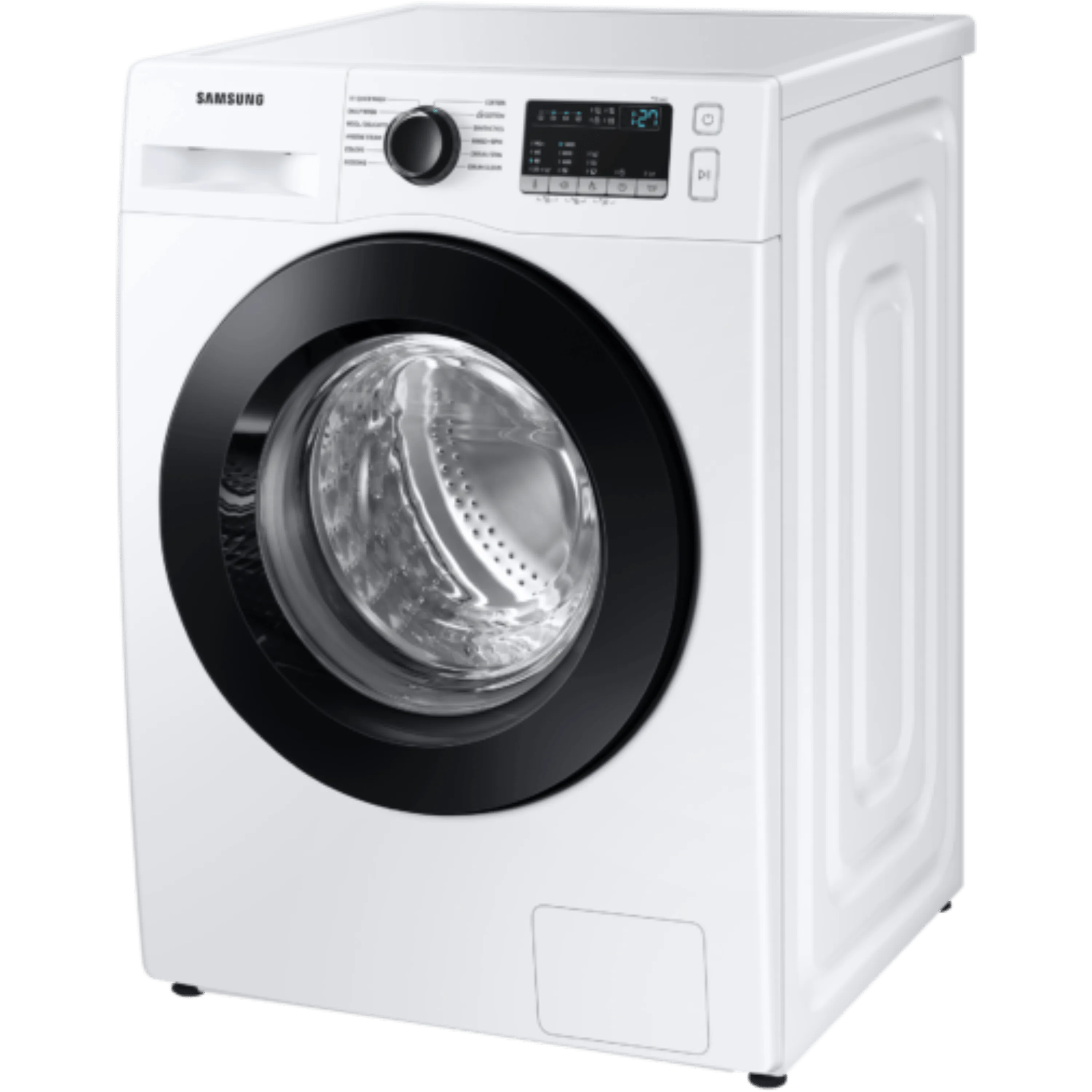 מכונת כביסה פתח חזית 7 ק''ג Samsung WW7ST4043CE במהירות 1400 סל"ד - צבע לבן דלת שחורה אחריות ע"י סמסונג ישראל בהוראת קבע