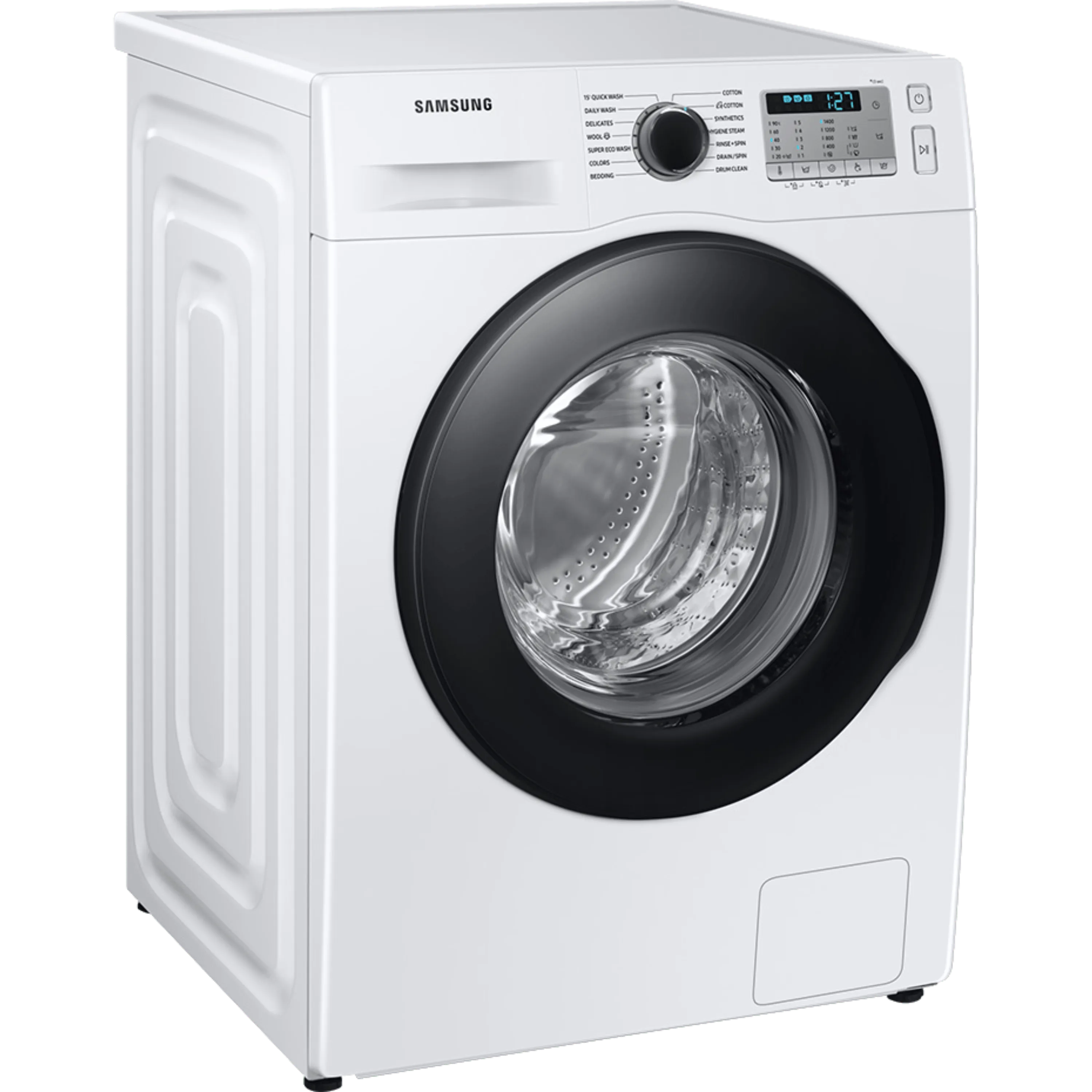 מכונת כביסה פתח חזית 8 ק"ג Samsung WW8STA046AH Eco Bubble במהירות 1400 סל"ד - צבע לבן דלת שחורה אחריות ע"י סמסונג ישראל בהוראת קבע