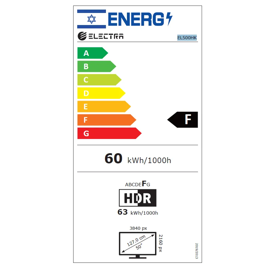טלוויזיה חכמה Electra 50" 50NI Smart TV EL500HK Vidaa 6 - צבע שחור יבואן רשמי בהוראת קבע