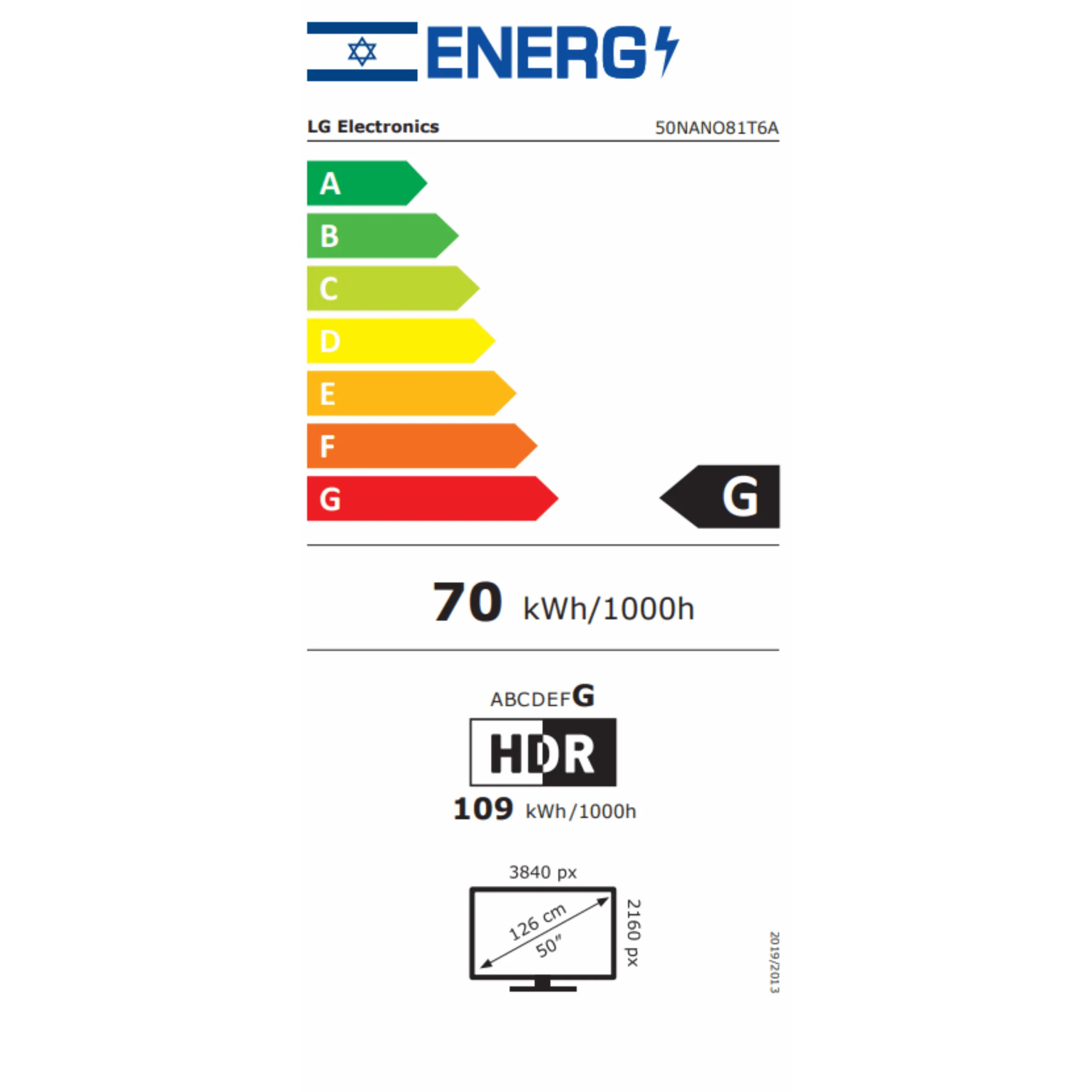 טלוויזיה חכמה LG 50" 50NANO81T6A Smart TV 4K NanoCell - אחריות ע"י היבואן הרשמי בהוראת קבע