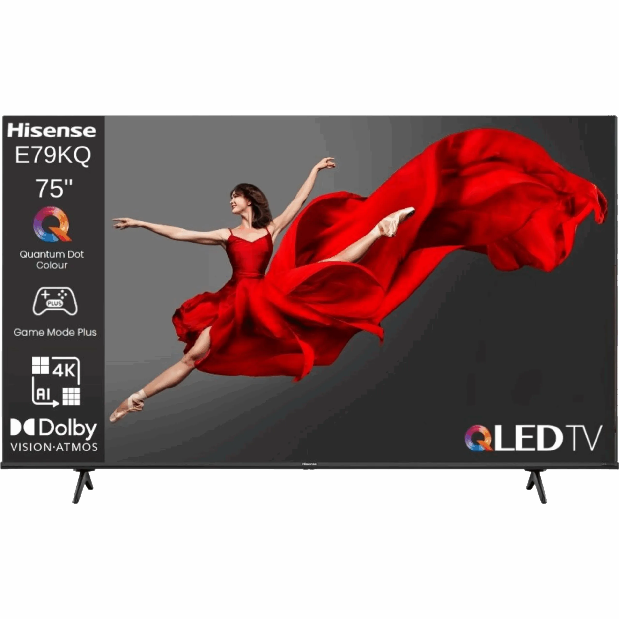טלוויזיה חכמה Hisense 75" 75E79KQ Smart TV 4K QLED - אחריות ע"י היבואן הרשמי בהוראת קבע